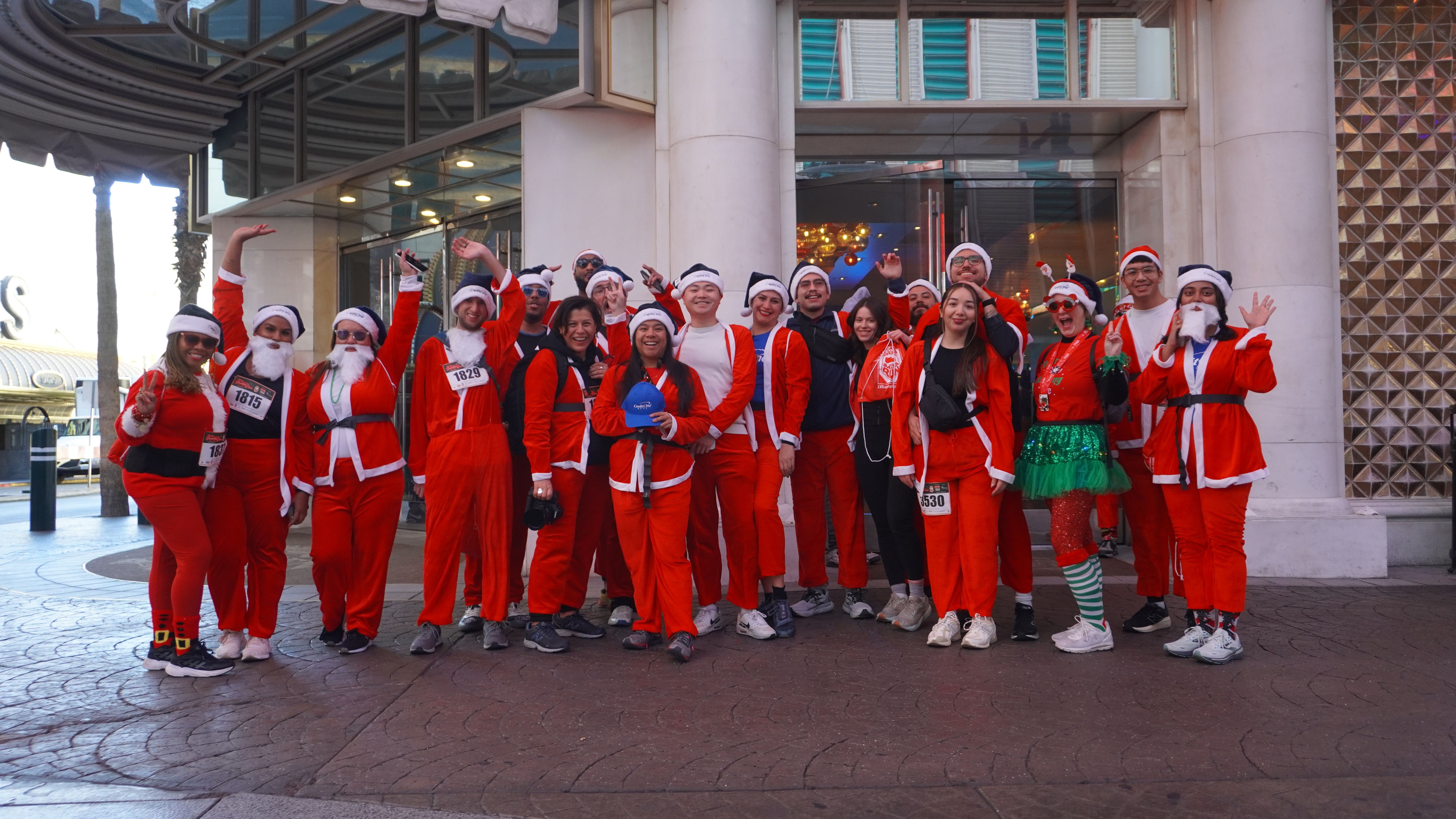 Credit One Bank participants in the Las Vegas Great Santa Run 