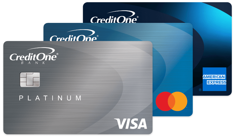A selection of Credit One credit cards